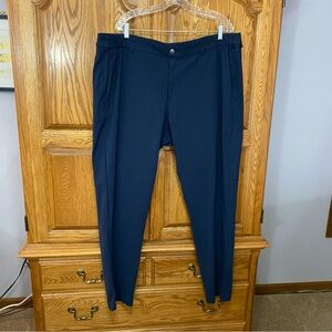 Lululemon Commission Slim-Fit Pant 34L Warpstreme Dark Blue Mens 44 Bus Casual